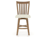 Canadel Champlain Swivel Counter Stool 7119 in Oak Washed & Fabric TW, front view
