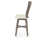 Canadel Champlain Swivel Counter Stool 7119 in TW Fabric and 08 Shadow, side view