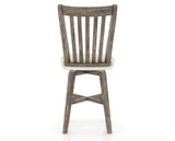Canadel Champlain Swivel Counter Stool 7119 in TW Fabric and 08 Shadow, back view