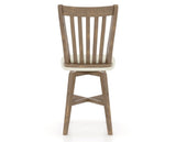 Canadel Champlain Swivel Counter Stool 7119 in TW Fabric and 25 Pecan Washed, back view