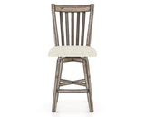 Canadel Champlain Swivel Counter Stool 7119 in TW Fabric and 72 Heritage Nature, front view