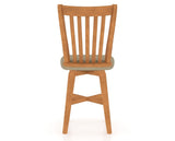 Canadel Swivel Counter Stool 7119 in XY Faux Leather and 01 Honey Washed, back view