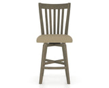 Canadel Swivel Counter Stool 7119 in XY Faux Leather and 08 Shadow, front view