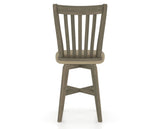 Canadel Swivel Counter Stool 7119 in XY Faux Leather and 08 Shadow, back view