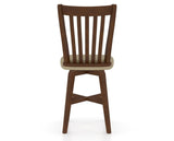 Canadel Swivel Counter Stool 7119 in XY Faux Leather and 19 Cognac Washed, back view