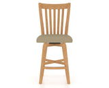 Canadel Swivel Counter Stool 7119 in XY Faux Leather and 20 Caramel Washed, front view