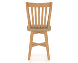 Canadel Swivel Counter Stool 7119 in XY Faux Leather and 20 Caramel Washed, back view