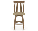 Canadel Swivel Counter Stool 7119 in XY Faux Leather and 25 Pecan Washed, front view