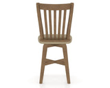 Canadel Swivel Counter Stool 7119 in XY Faux Leather and 25 Pecan Washed, back view