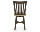 Canadel Swivel Counter Stool 7119 in XY Faux Leather and 29 Hazelnut Washed, back view