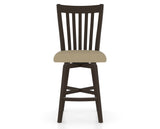 Canadel Swivel Counter Stool 7119 in XY Faux Leather and 59 Davy's Grey, front view