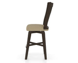 Canadel Swivel Counter Stool 7119 in XY Faux Leather and 59 Davy's Grey, side view