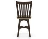 Canadel Swivel Counter Stool 7119 in XY Faux Leather and 59 Davy's Grey, back view