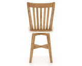 Canadel Champlain Swivel Counter Stool 7119 in YJ Faux Leather and 01 Honey Washed, back view
