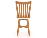 Canadel Swivel Counter Stool 7119 in YJ Faux Leather and 01 Honey Washed, back view