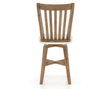 Canadel Champlain Swivel Counter Stool 7119 in YJ Faux Leather and 03 Oak Washed, back view