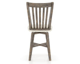 Canadel Champlain Swivel Counter Stool 7119 in YJ Faux Leather and 08 Shadow, back view