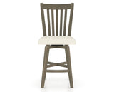 Canadel Swivel Counter Stool 7119 in YJ Faux Leather and 08 Shadow, front view