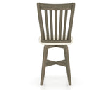 Canadel Swivel Counter Stool 7119 in YJ Faux Leather and 08 Shadow, back view