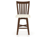 Canadel Swivel Counter Stool 7119 in YJ Faux Leather and 19 Cognac Washed, front view