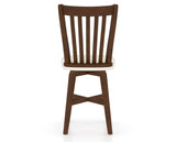 Canadel Swivel Counter Stool 7119 in YJ Faux Leather and 19 Cognac Washed, back view