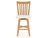Canadel Swivel Counter Stool 7119 in YJ Faux Leather and 20 Caramel Washed, front view