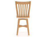 Canadel Swivel Counter Stool 7119 in YJ Faux Leather and 20 Caramel Washed, back view