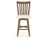Canadel Swivel Counter Stool 7119 in YJ Faux Leather and 25 Pecan Washed, front view