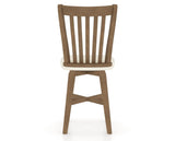 Canadel Swivel Counter Stool 7119 in YJ Faux Leather and 25 Pecan Washed, back view