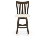 Canadel Swivel Counter Stool 7119 in YJ Faux Leather and 29 Hazelnut Washed, front view