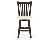 Canadel Swivel Counter Stool 7119 in YJ Faux Leather and 59 Davy's Grey, front view