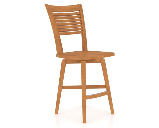 Canadel Swivel Counter Stool 7229 in Honey Washed, three-quarter view
