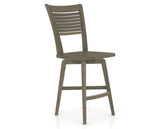Canadel Swivel Counter Stool 7229 in Wood Seat and 08 Shadow, three-quarter view