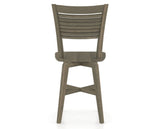 Canadel Swivel Counter Stool 7229 in Wood Seat and 08 Shadow, back view