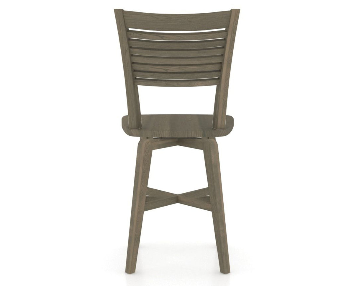 Canadel Swivel Counter Stool 7229 in Wood Seat and 08 Shadow, back view
