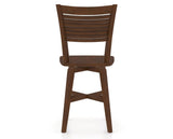 Canadel Swivel Counter Stool 7229 in Wood Seat and 19 Cognac Washed, back view
