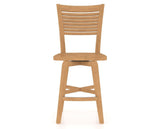 Canadel Swivel Counter Stool 7229 in Wood Seat and 20 Caramel Washed, front view