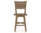 Canadel Swivel Counter Stool 7229 in Wood Seat and 25 Pecan Washed, front view