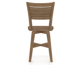 Canadel Swivel Counter Stool 7229 in Wood Seat and 25 Pecan Washed, back view