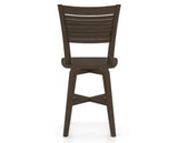Canadel Swivel Counter Stool 7229 in Wood Seat and 29 Hazelnut Washed, back view