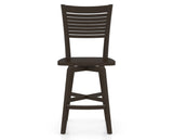 Canadel Swivel Counter Stool 7229 in Wood Seat and 59 Davy's Grey, front view