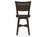 Canadel Swivel Counter Stool 7229 in Wood Seat and 59 Davy's Grey, back view