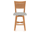 Canadel Swivel Counter Stool 7229 in 7C Fabric and 01 Honey Washed, front view