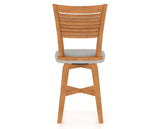 Canadel Swivel Counter Stool 7229 in 7C Fabric and 01 Honey Washed, back view