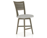 Canadel Swivel Counter Stool 7229 in 7C Fabric and 08 Shadow, three-quarter view