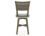 Canadel Swivel Counter Stool 7229 in 7C Fabric and 08 Shadow, back view