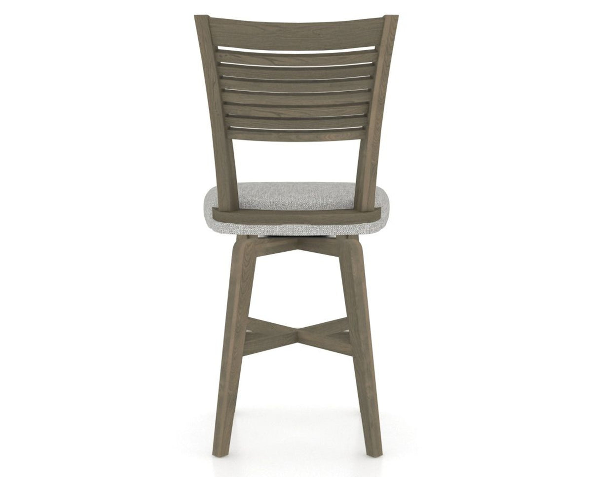 Canadel Swivel Counter Stool 7229 in 7C Fabric and 08 Shadow, back view
