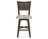 Canadel Swivel Counter Stool 7229 in 7C Fabric and 29 Hazelnut Washed, front view