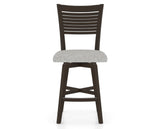 Canadel Swivel Counter Stool 7229 in 7C Fabric and 59 Davy's Grey, front view