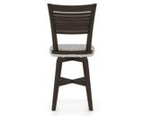 Canadel Swivel Counter Stool 7229 in 7C Fabric and 59 Davy's Grey, back view